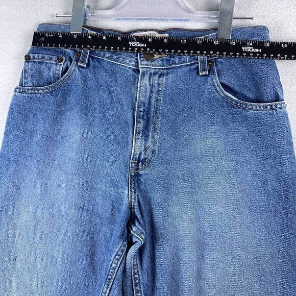 Levi Strauss & Co Tapered Leg Jeans Relaxed Fit 100% Cotton Women's Blue Size 12 - Picture 4 of 10